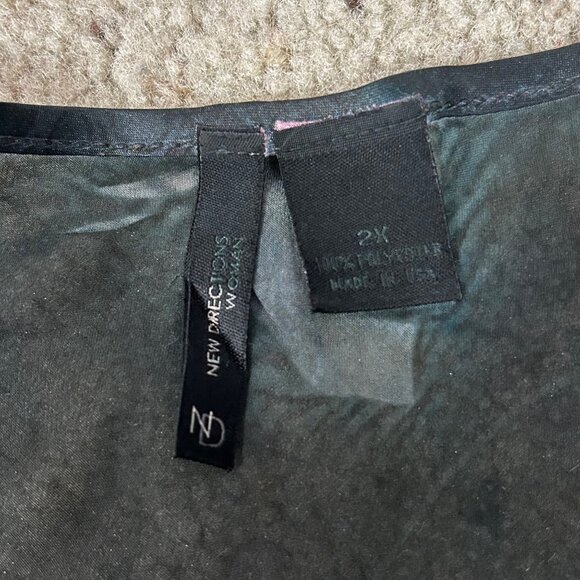 Women's Y2K Fairy Grunge Floral Beaded Top Whimsical Flowy Relaxed Size 2X - Picture 8 of 8